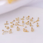 20G Cartilage Tiny Bee Chain Dangle Piercing 