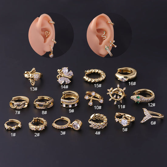 hoop earrings, body jewelry, gold hoop earrings, gold hoops, huggies earrings, silver hoop earrings, small hoop earrings, cartilage earrings, butterfly earrings