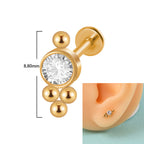 20G Push Pin Earring Flat Back Labret Back Stud