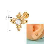 20G Push Pin Earring Flat Back Labret Back Stud