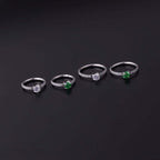 16G Cartilage Hoop Earrings Nose Rings, Glitter Hoop Earring