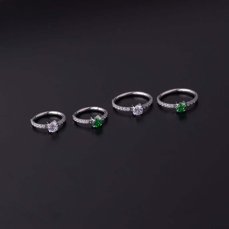 16G Cartilage Hoop Earrings Nose Rings, Glitter Hoop Earring