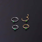 16G Cartilage Hoop Earrings Nose Rings, Glitter Hoop Earring