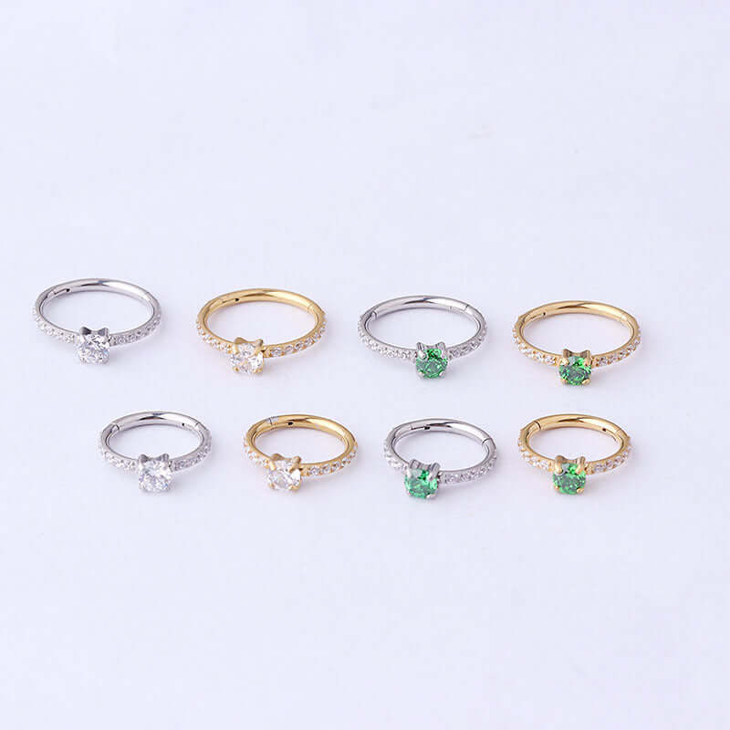 16G Cartilage Hoop Earrings Nose Rings, Glitter Hoop Earring