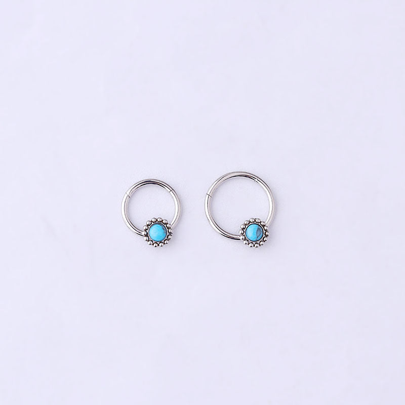 16G Turquoise Captive Bead Ring