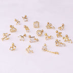 20G Cartilage Square Stud Earring Hypoallergenic