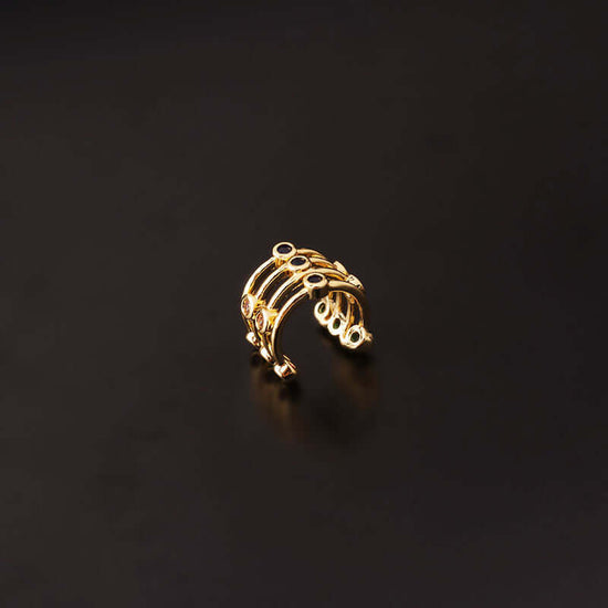 18K Gold No Piercing Ear Cuff, Snake Ear Climber, Starfish Ear Cuff