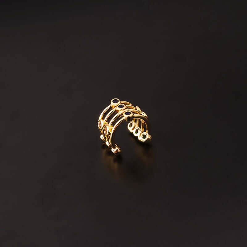 18K Gold No Piercing Ear Cuff, Snake Ear Climber, Starfish Ear Cuff