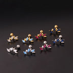 16G Color Curved Marquise Conch Daith Stud