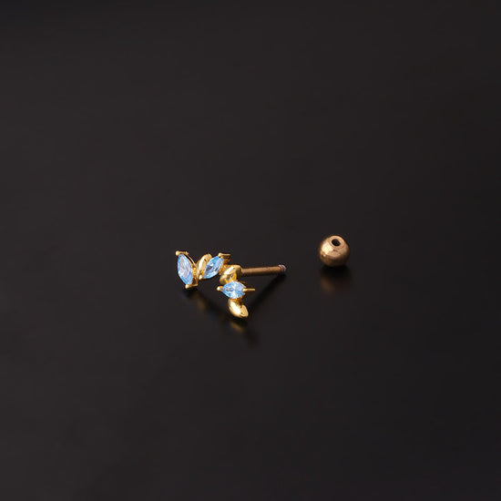16G Color Curved Marquise Conch Daith Stud