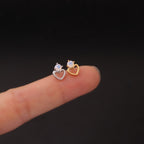 cartilage earrings, piercing jewelry, cartilage piercing, body jewelry, helix piercing, helix earrings, tragus piercing, heart earrings