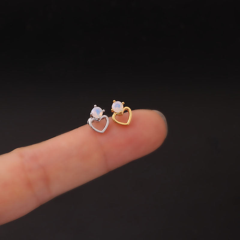 cartilage earrings, piercing jewelry, cartilage piercing, body jewelry, helix piercing, helix earrings, tragus piercing, heart earrings