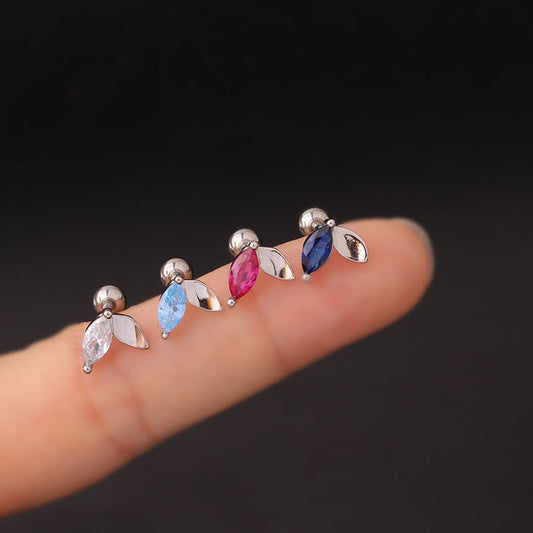 cartilage earrings, piercing jewelry, cartilage piercing, body jewelry, helix piercing, helix earrings, tragus piercing, leaf earrings