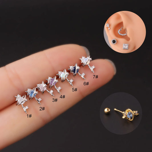 cartilage earrings, piercing jewelry, cartilage piercing, body jewelry, helix piercing, helix earrings, tragus piercing, sun earrings