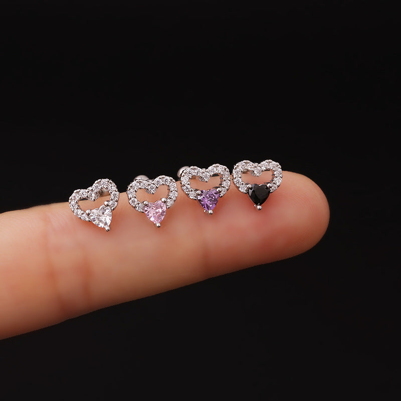 cartilage earrings, piercing jewelry, cartilage piercing, body jewelry, helix piercing, helix earrings, tragus piercing, heart earrings, heart cartilage earrings