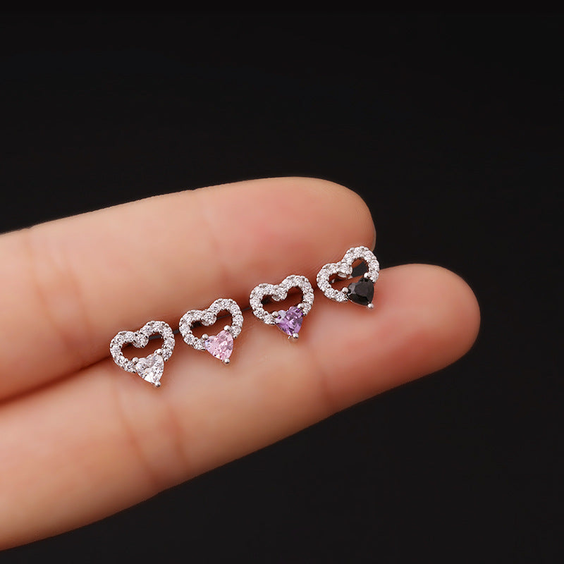 cartilage earrings, piercing jewelry, cartilage piercing, body jewelry, helix piercing, helix earrings, tragus piercing, heart earrings, heart cartilage earrings
