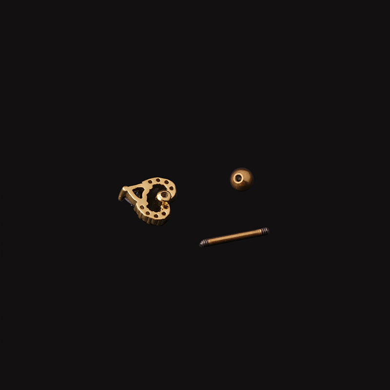 cartilage earrings, piercing jewelry, cartilage piercing, body jewelry, helix piercing, helix earrings, tragus piercing, heart earrings, heart cartilage earrings
