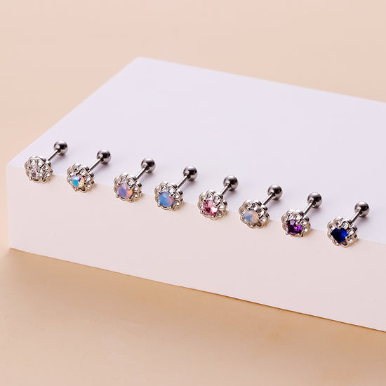 cartilage earrings, piercing jewelry, cartilage piercing, body jewelry, helix piercing, helix earrings, tragus piercing, flower cartilage, flower cartilage earrings