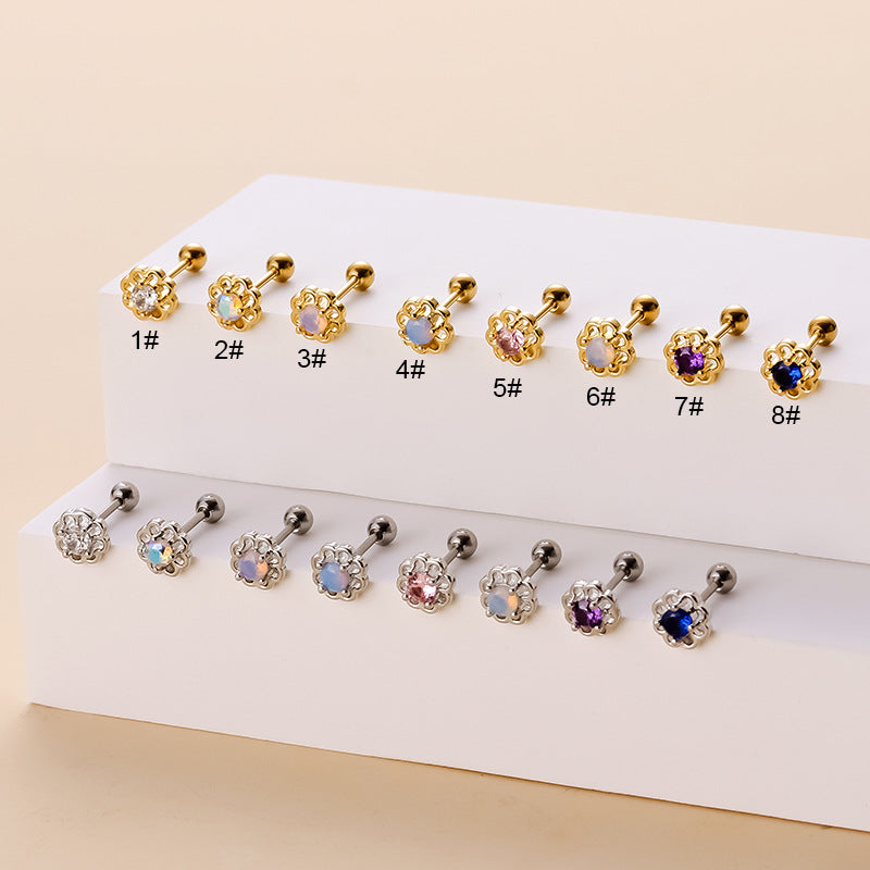 cartilage earrings, piercing jewelry, cartilage piercing, body jewelry, helix piercing, helix earrings, tragus piercing, flower cartilage, flower cartilage earrings