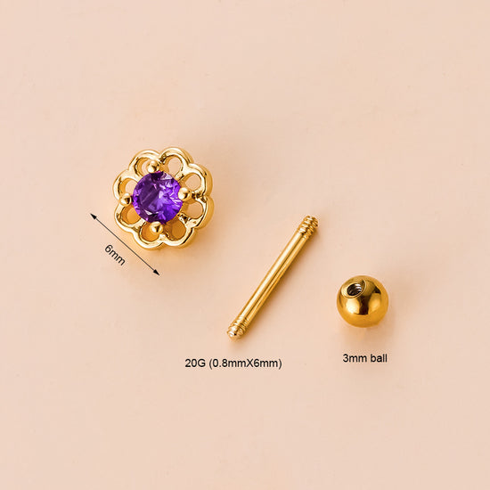 cartilage earrings, piercing jewelry, cartilage piercing, body jewelry, helix piercing, helix earrings, tragus piercing, flower cartilage, flower cartilage earrings