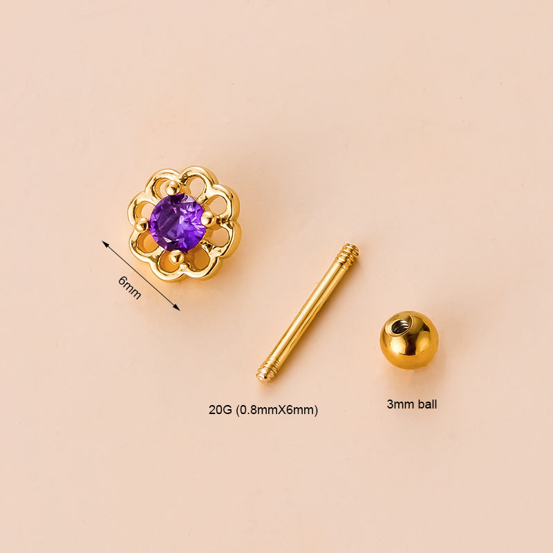 cartilage earrings, piercing jewelry, cartilage piercing, body jewelry, helix piercing, helix earrings, tragus piercing, flower cartilage, flower cartilage earrings