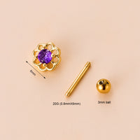 cartilage earrings, piercing jewelry, cartilage piercing, body jewelry, helix piercing, helix earrings, tragus piercing, flower cartilage, flower cartilage earrings