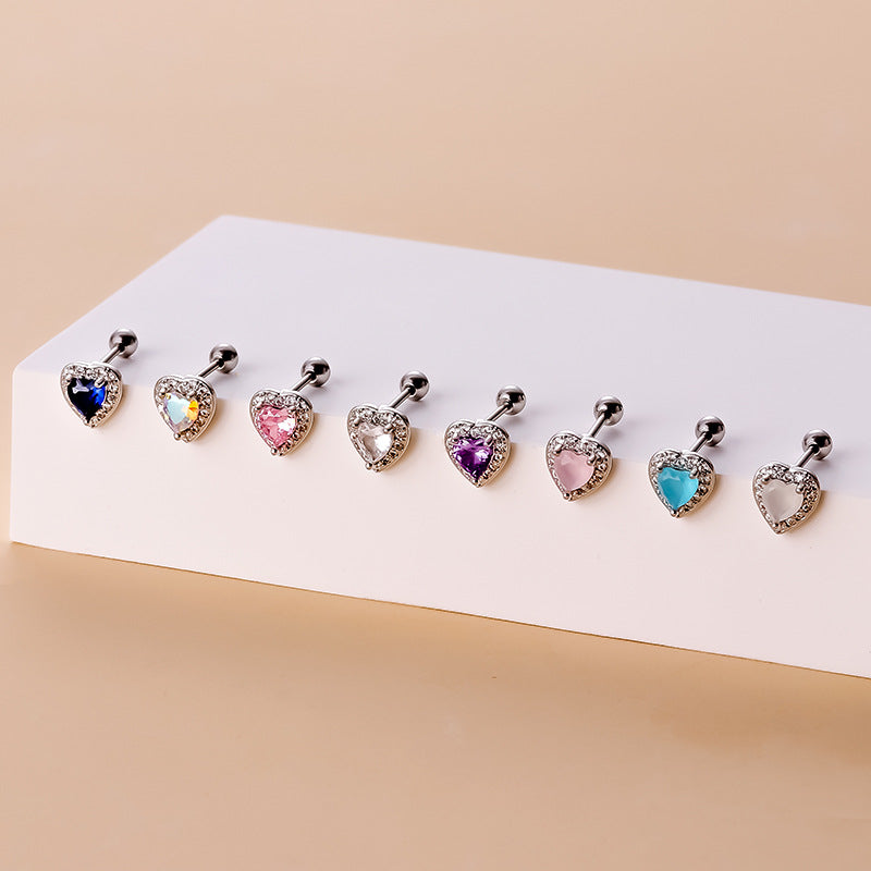 cartilage earrings, piercing jewelry, cartilage piercing, body jewelry, helix piercing, helix earrings, tragus piercing, heart earrings