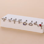 cartilage earrings, piercing jewelry, cartilage piercing, body jewelry, helix piercing, helix earrings, tragus piercing, heart earrings