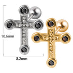 cartilage earrings, piercing jewelry, cartilage piercing, body jewelry, helix piercing, helix earrings, tragus piercing, cross earrings