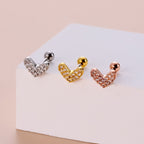 cartilage earrings, piercing jewelry, cartilage piercing, body jewelry, helix piercing, helix earrings, tragus piercing, flower earrings