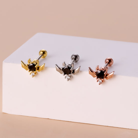 20G Bat Daith Helix Piercing Jewelry in gold, silver and rose gold
