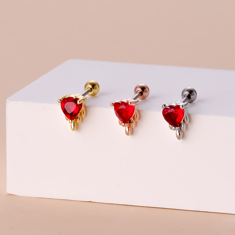 20G Molten Heart Daith Helix Piercing Jewelry
