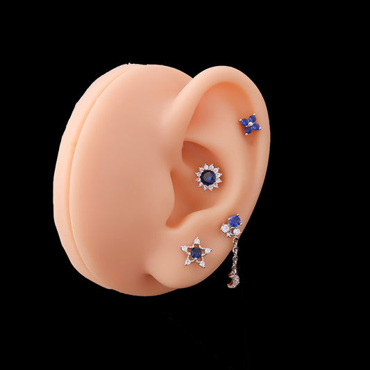 20G Cartilage CZ Star Helix Earring