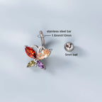 14G Hypoallergenic Color Butterfly Navel Belly Piercing