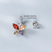 14G Hypoallergenic Color Butterfly Navel Belly Piercing