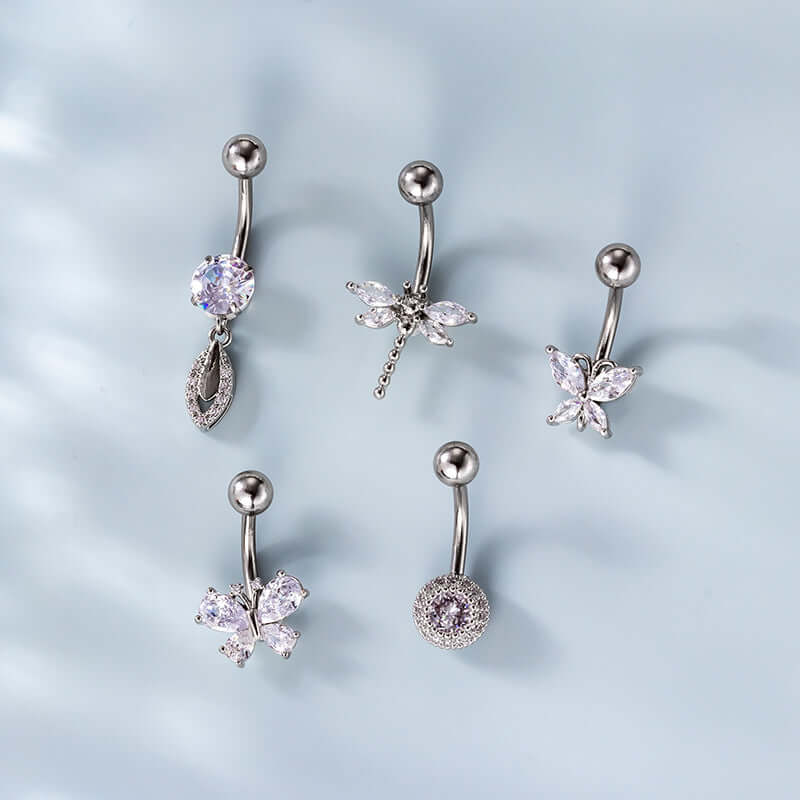 14G Dragonfly Insects Belly Button Rings