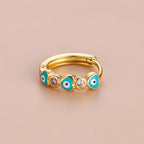 18K Gold Turkish Eye Cartilage Hoop Earring