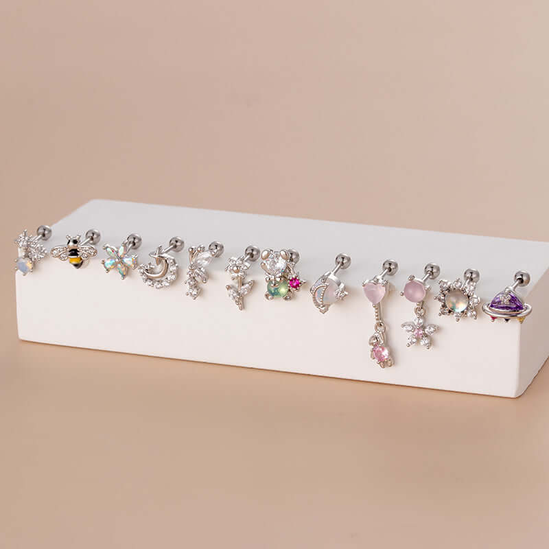 20G Helix Cute Animal Conch Stud Piercing