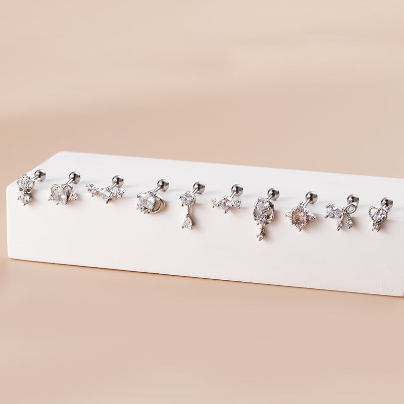cartilage earrings, piercing jewelry, cartilage piercing, body jewelry, helix piercing, helix earrings, tragus piercing, heart earrings, heart cartilage earrings