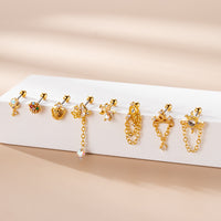 20G Butterfly Crown Chain Dangle Helix Piercing