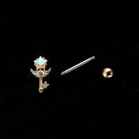 20G Butterfly Crown Chain Dangle Helix Piercing