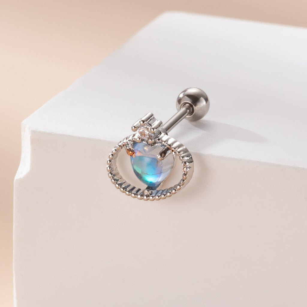 20G Hypoallergenic Heart Conch Stud