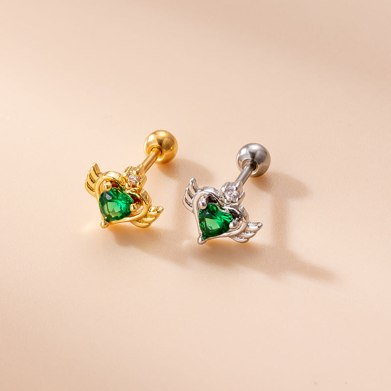 20G Angel Heart Sleeper Cartilage Earrings