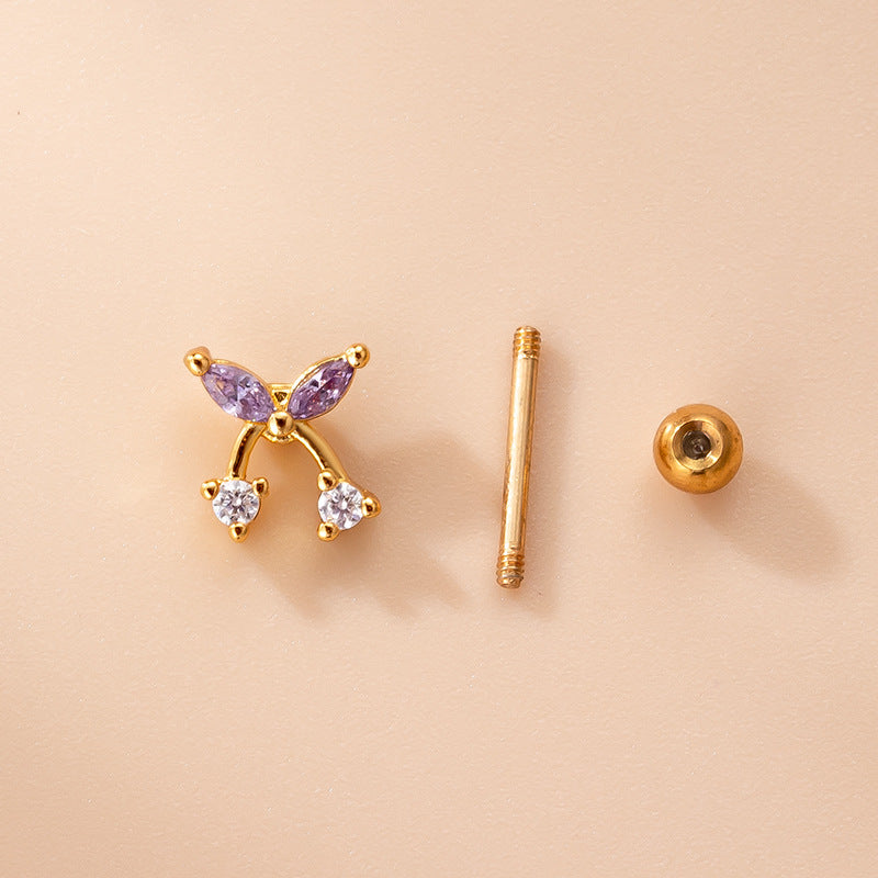 cartilage earrings, piercing jewelry, cartilage piercing, body jewelry, helix piercing, helix earrings, tragus piercing, riboon earrings, ribbon cartilage earrings