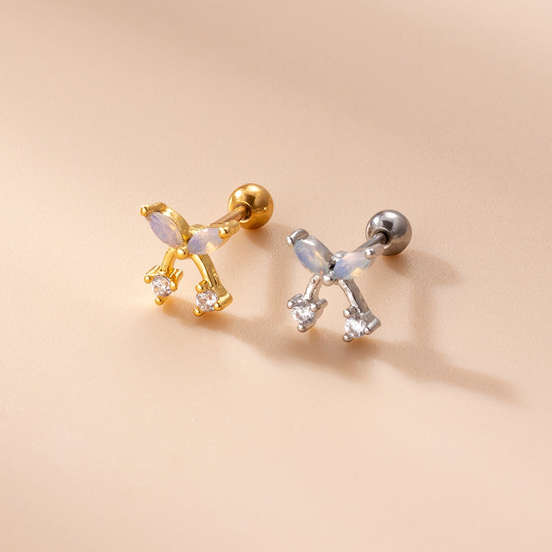 cartilage earrings, piercing jewelry, cartilage piercing, body jewelry, helix piercing, helix earrings, tragus piercing, riboon earrings, ribbon cartilage earrings