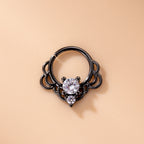 20G Vampire Bat Goth Nose Rings Black 