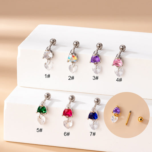 cartilage earrings, piercing jewelry, cartilage piercing, body jewelry, helix piercing, helix earrings, tragus piercing, heart earrings