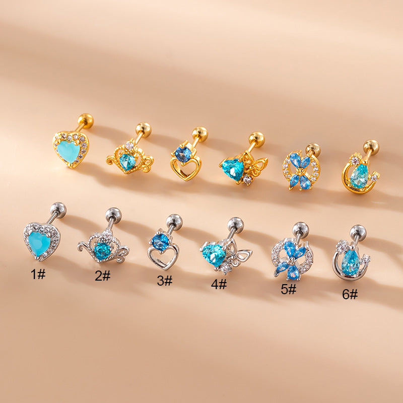 cartilage earrings, piercing jewelry, cartilage piercing, body jewelry, helix piercing, helix earrings, tragus piercing, heart earrings
