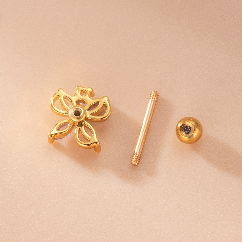 cartilage earrings, piercing jewelry, cartilage piercing, body jewelry, helix piercing, helix earrings, tragus piercing, flower cartilage, flower cartilage earrings