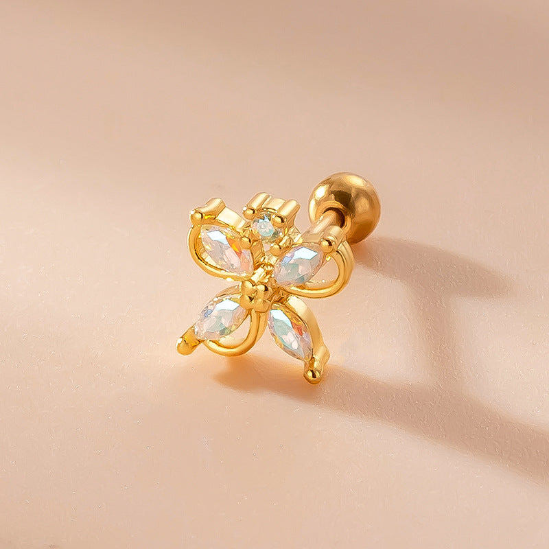 cartilage earrings, piercing jewelry, cartilage piercing, body jewelry, helix piercing, helix earrings, tragus piercing, flower cartilage, flower cartilage earrings